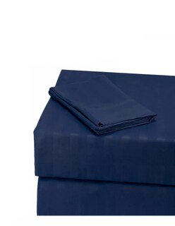 Foto 5 | Juego De Sábanas Matrimonial 3000 Hilos Color Azul Marino + Termo De Agua De Regalo Güish