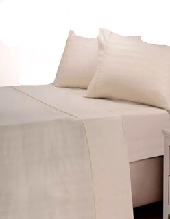 Foto 3 | Juego De Sábanas Matrimonial 3000 Hilos Color Beige + Termo De Agua De Regalo Güish