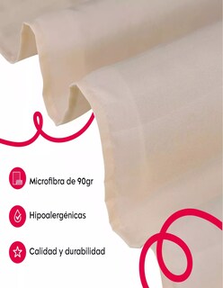 Foto 4 | Juego De Sábanas Matrimonial 3000 Hilos Color Beige + Termo De Agua De Regalo Güish