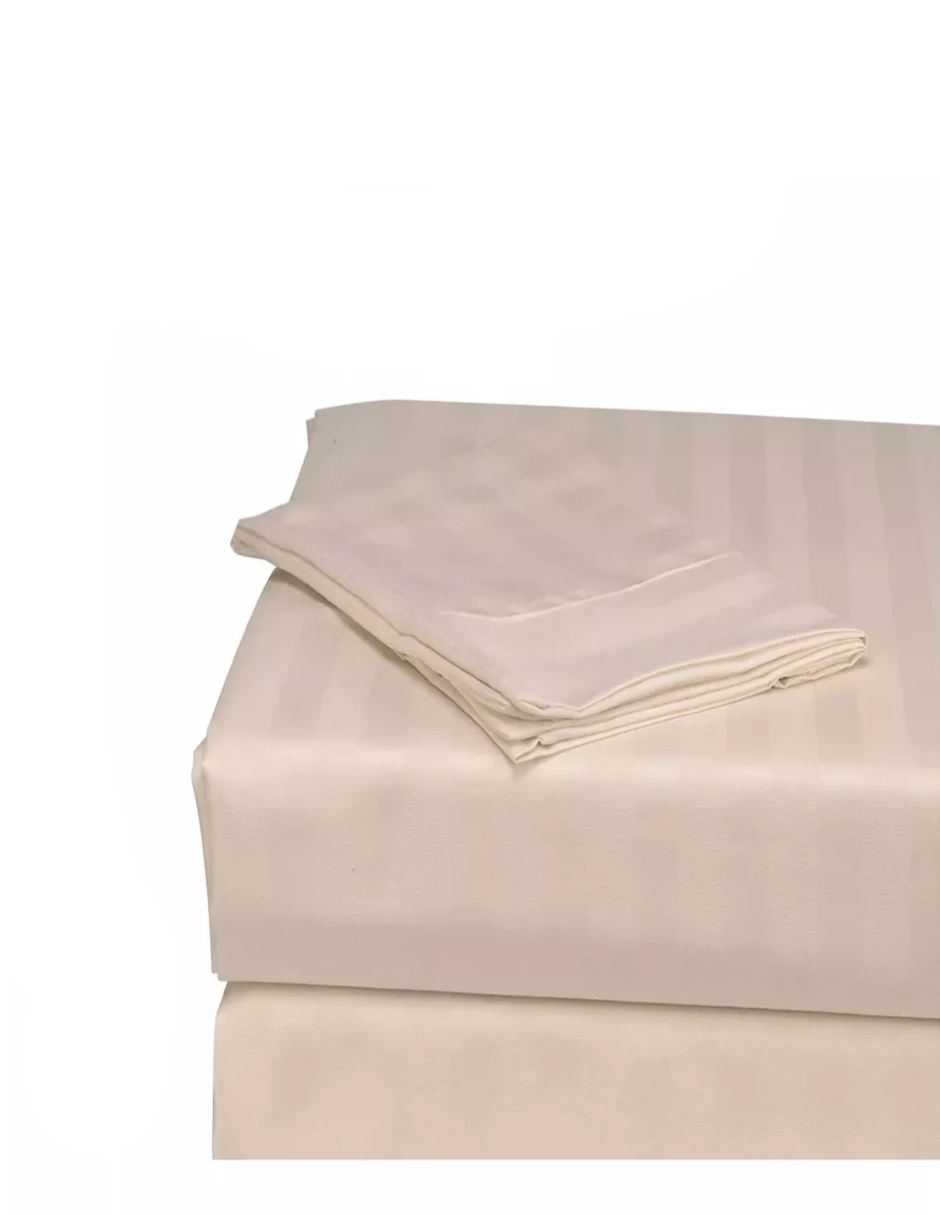 Foto 5 | Juego De Sábanas Matrimonial 3000 Hilos Color Beige + Termo De Agua De Regalo Güish