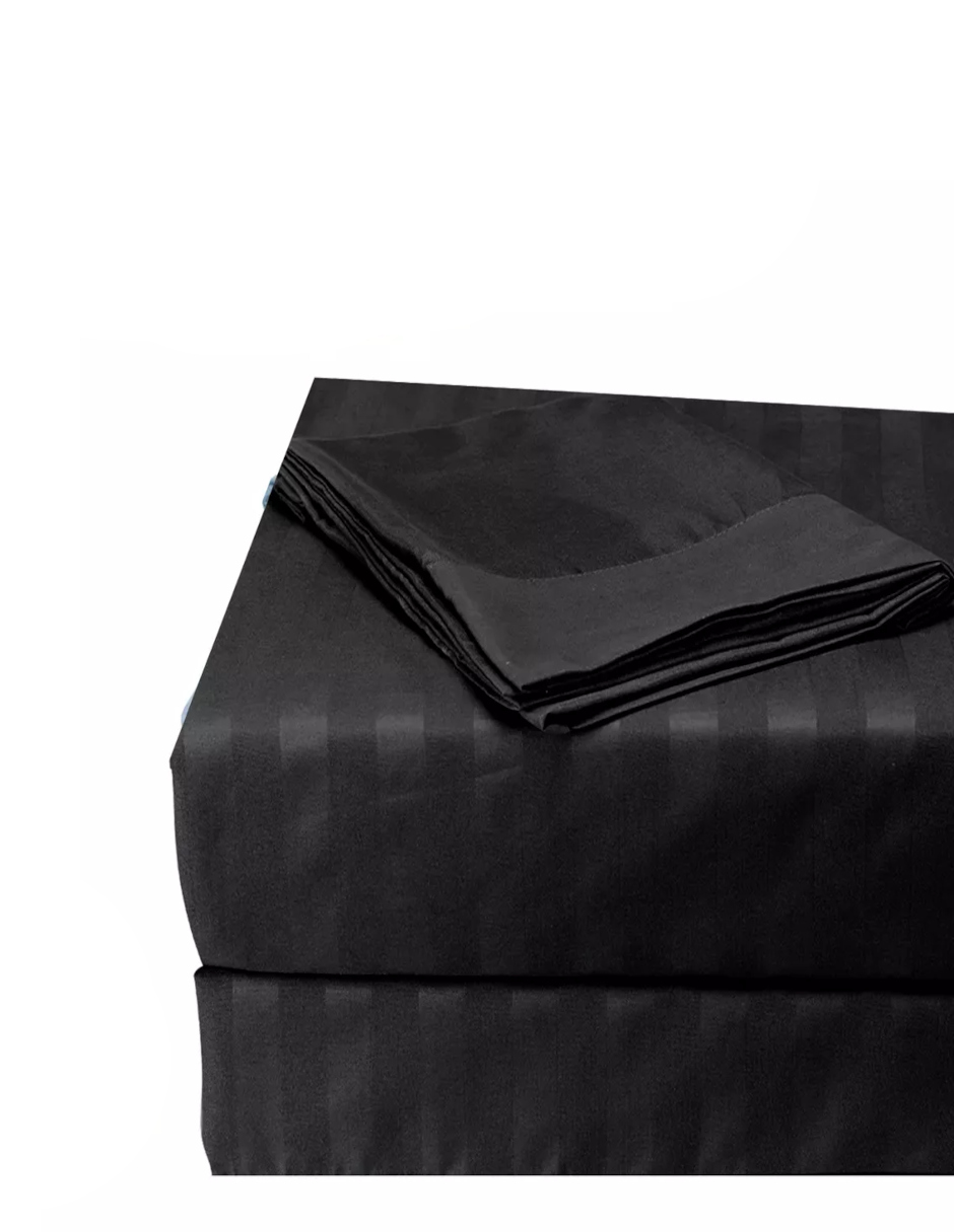 Foto 5 | Juego De Sábanas Matrimonial 3000 Hilos Color Negro + Termo De Agua De Regalo Güish