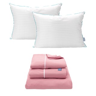 Foto 1 | Sábanas Rogga Royal Touch Color Rosa Queen Size + Almohada Royal Twin
