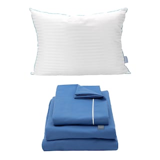 Foto 1 | Sábanas Rogga Royal Touch Color Azul Medio Individual + Almohada Royal