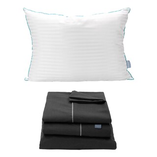 Foto 1 | Sábanas Rogga Royal Touch Color Negro Individual + Almohada Royal