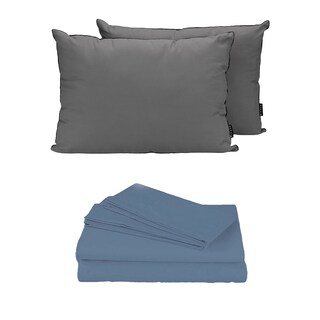 Foto 1 | Sábanas Dicasa Basic Azul Acero Individual + Almohada 2-pack
