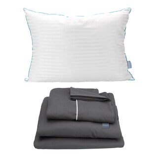 Foto 1 | Sábanas Rogga Royal Touch Color Gris Oxford Individual + Almohada Royal