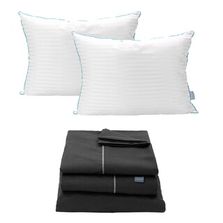Foto 1 | Sábanas Rogga Royal Touch Color Negro Queen Size + Almohada Royal Twin