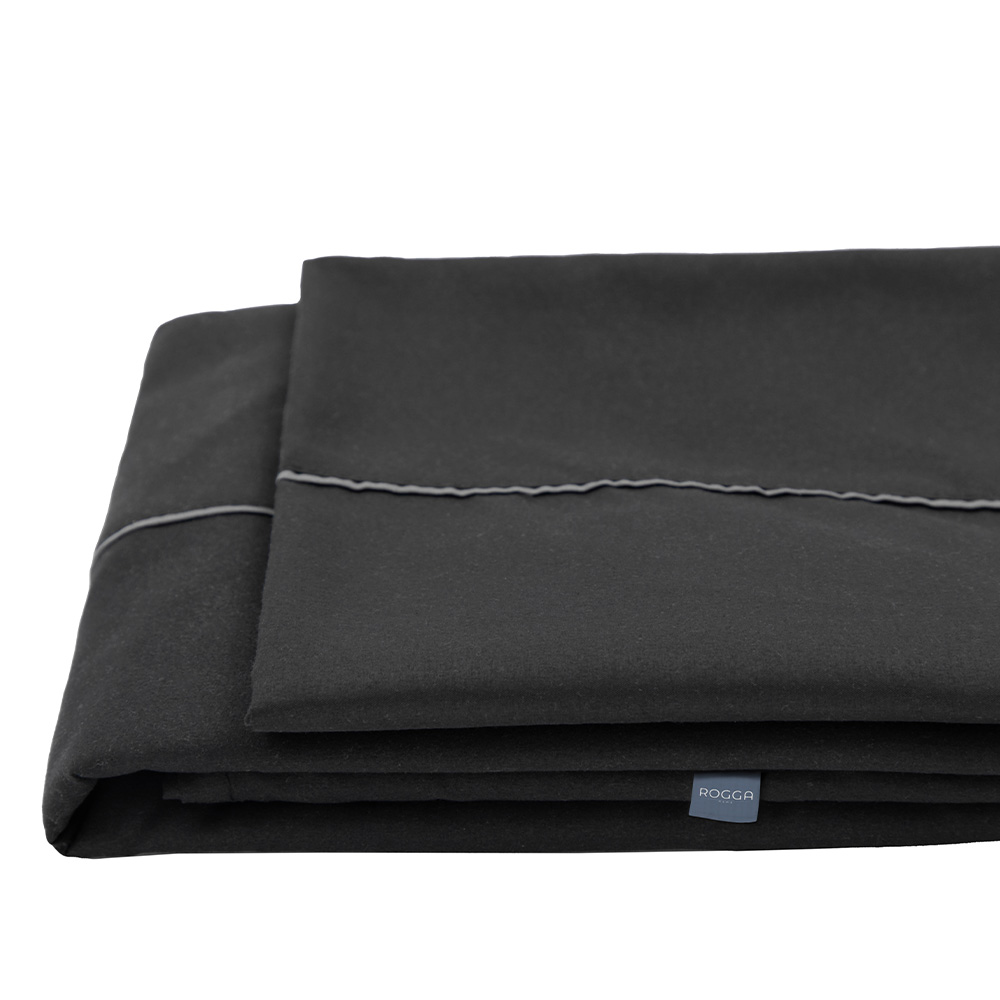 Foto 6 pulgar | Sábanas Rogga Royal Touch Color Negro Queen Size + Almohada Royal Twin
