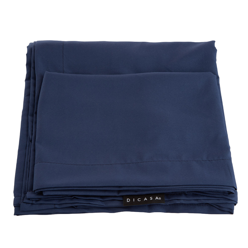 Foto 4 pulgar | Sábanas Dicasa Softy Azul Marino Queen Size + Almohada One 2