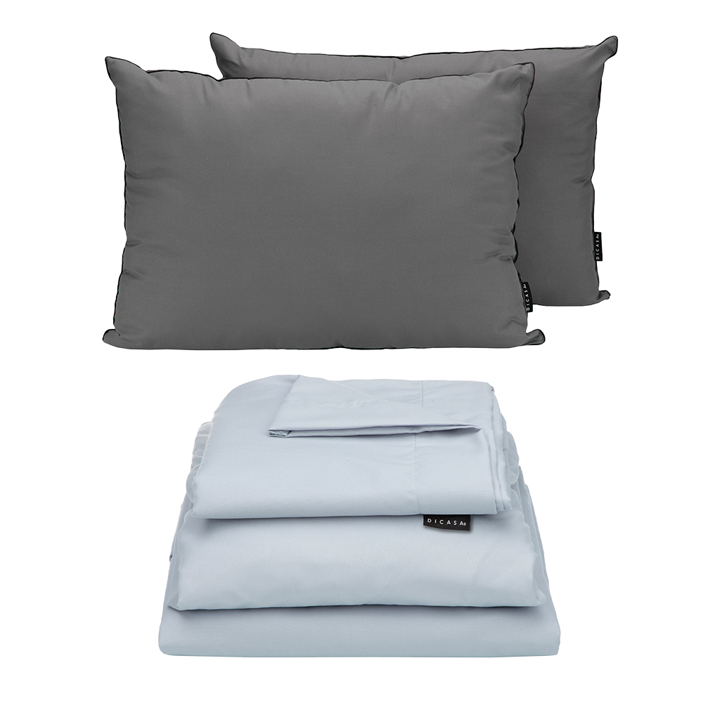 Foto 2 pulgar | Sábanas Dicasa Softy Platino Queen Size + Almohada 2-pack