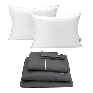 Foto 1 | Sábanas Rogga Royal Touchl Color Gris Oxford Queen Size + Almohada Royal Twin