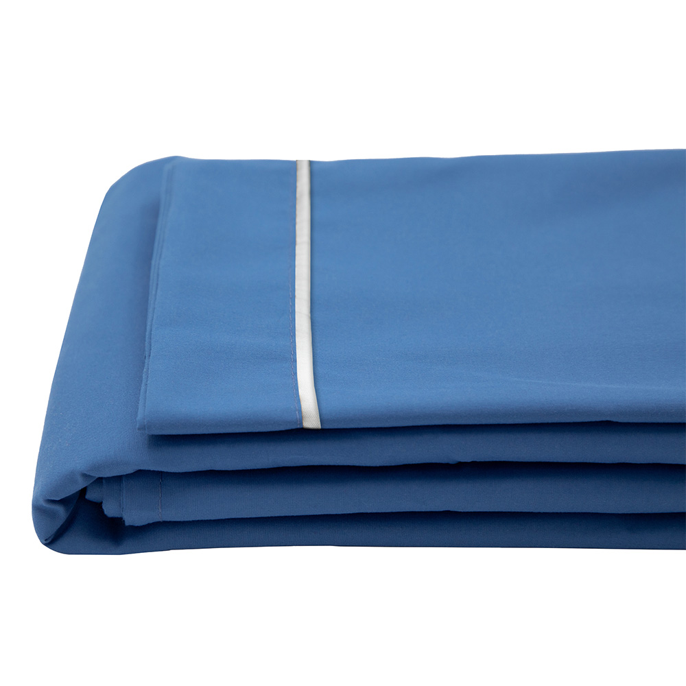 Foto 6 pulgar | Sábanas Rogga Royal Touch Color Azul Medio Matrimonial + Almohada Royal Twin