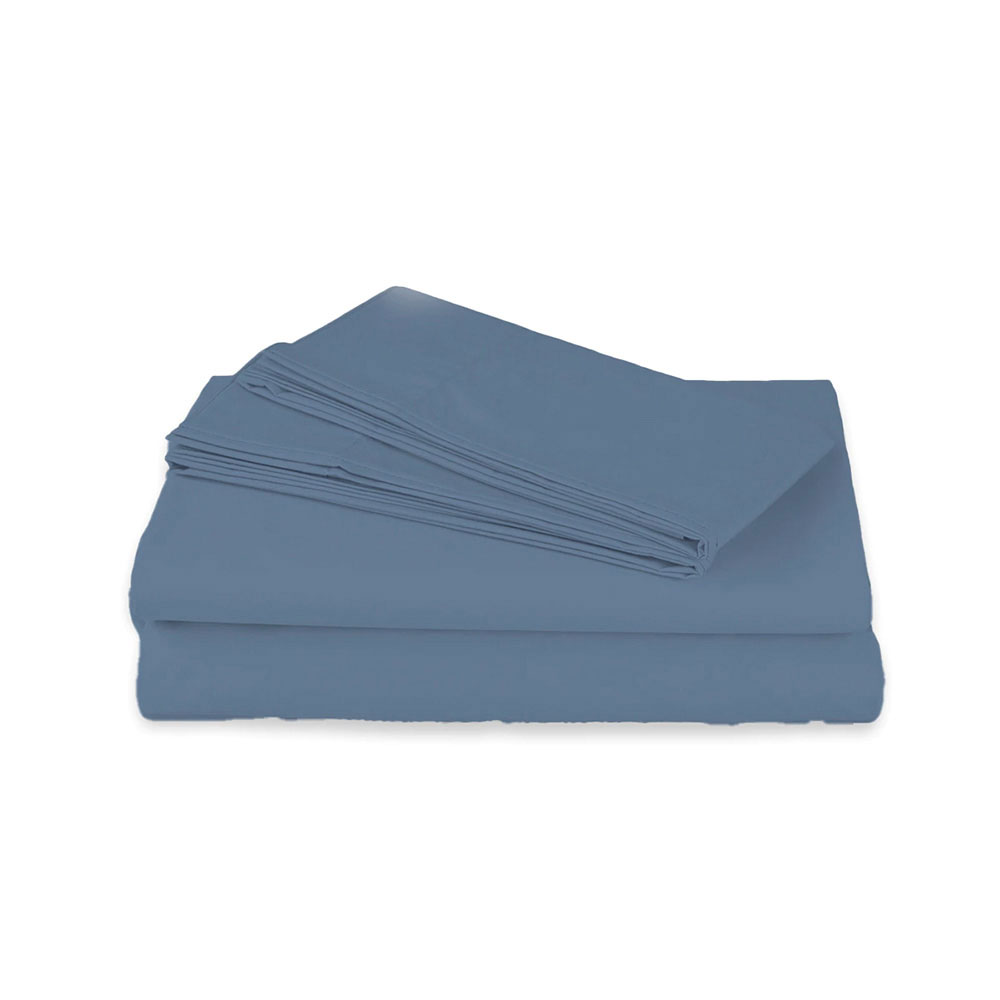 Foto 3 pulgar | Sábanas Dicasa Basic Azul Acero Matrimonial + Almohada 2-pack