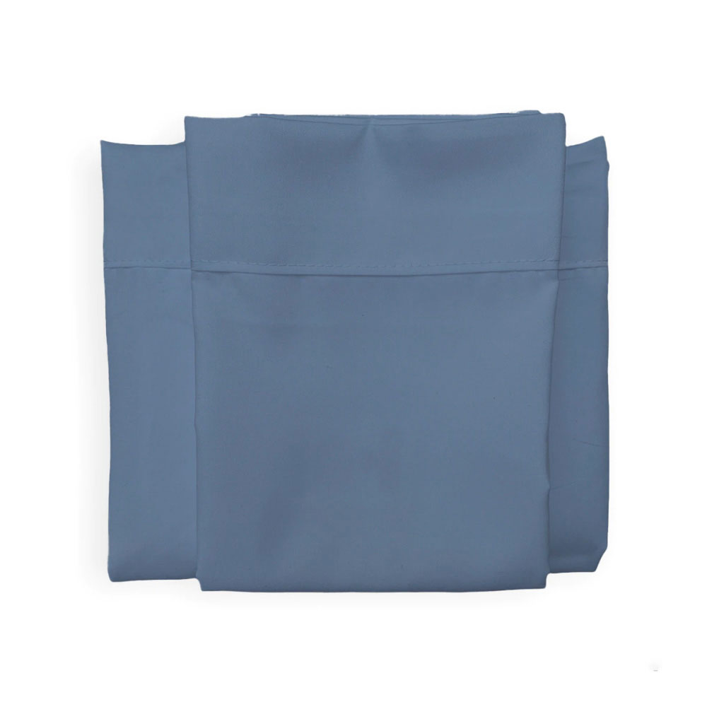 Foto 4 pulgar | Sábanas Dicasa Basic Azul Acero Matrimonial + Almohada 2-pack