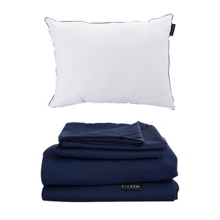 Foto 1 | Sábanas Dicasa Softy Azul Marino Individual + Almohada One