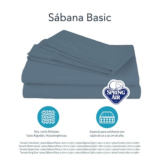Foto 7 | Sábanas Dicasa Basic Azul Acero Individual + Almohada One