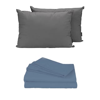 Foto 1 | Sábanas Dicasa Basic Azul Acero King Size + Almohada 2-pack
