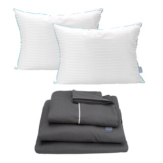 Foto 1 | Sábanas Rogga Royal Touch Color Gris Oxford King Size + Almohada Royal Twin