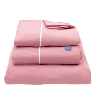 Foto 2 | Sábanas Rogga Royal Touch Color Rosa Matrimonial + Protector Lux + Almohada Royal Twin