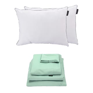 Foto 1 | Sábanas Dicasa Softy Menta Queen Size + Almohada One 2