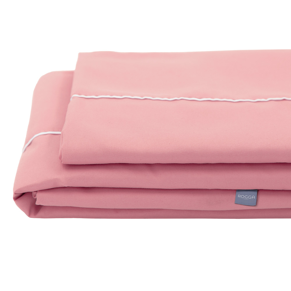 Foto 6 pulgar | Sábanas Rogga Royal Touch Color Rosa Queen Size + Protector Lux + Almohada Royal Twin