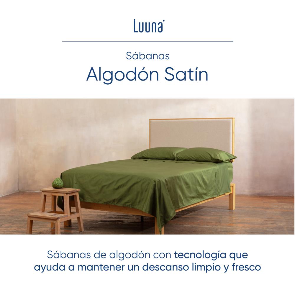 Foto 2 | Juego De Sábanas De Algodón Tipo Satín Luuna, Queen Size, 1 Juego De 4 Piezas