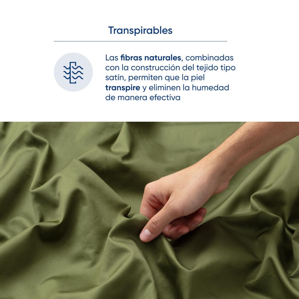 Foto 6 | Juego De Sábanas De Algodón Tipo Satín Luuna, Queen Size, 1 Juego De 4 Piezas