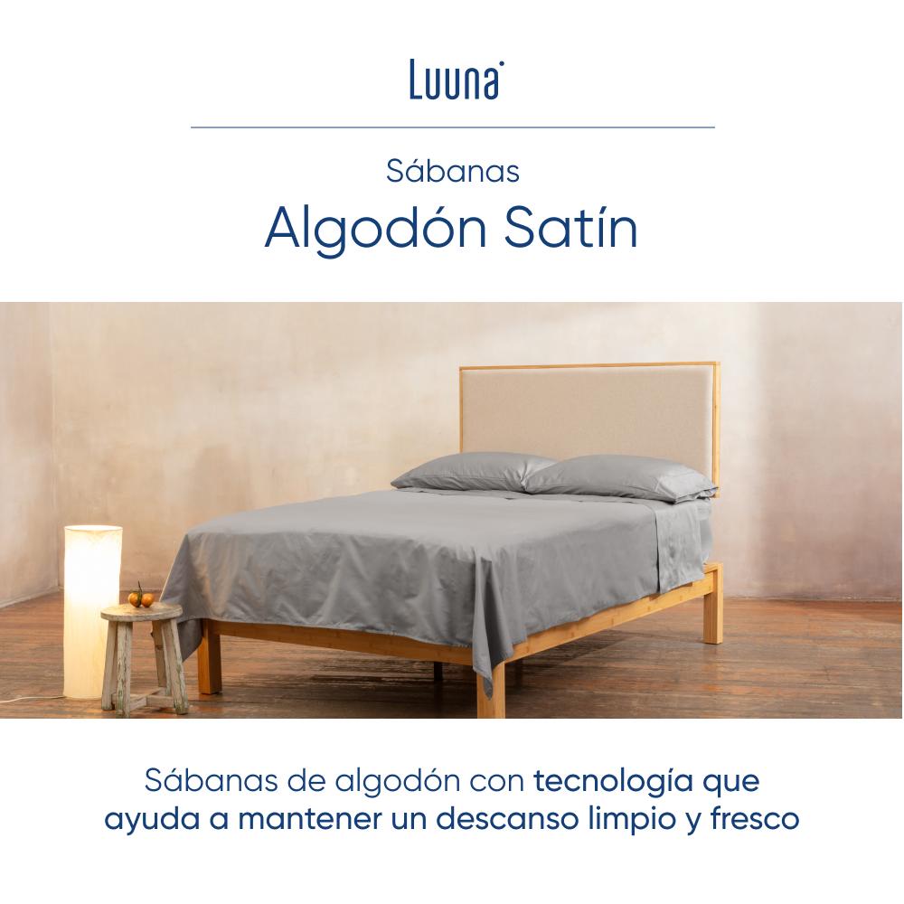 Foto 2 | Juego De Sábanas De Algodón Tipo Satín Luuna, Queen Size, 1 Juego De 4 Piezas