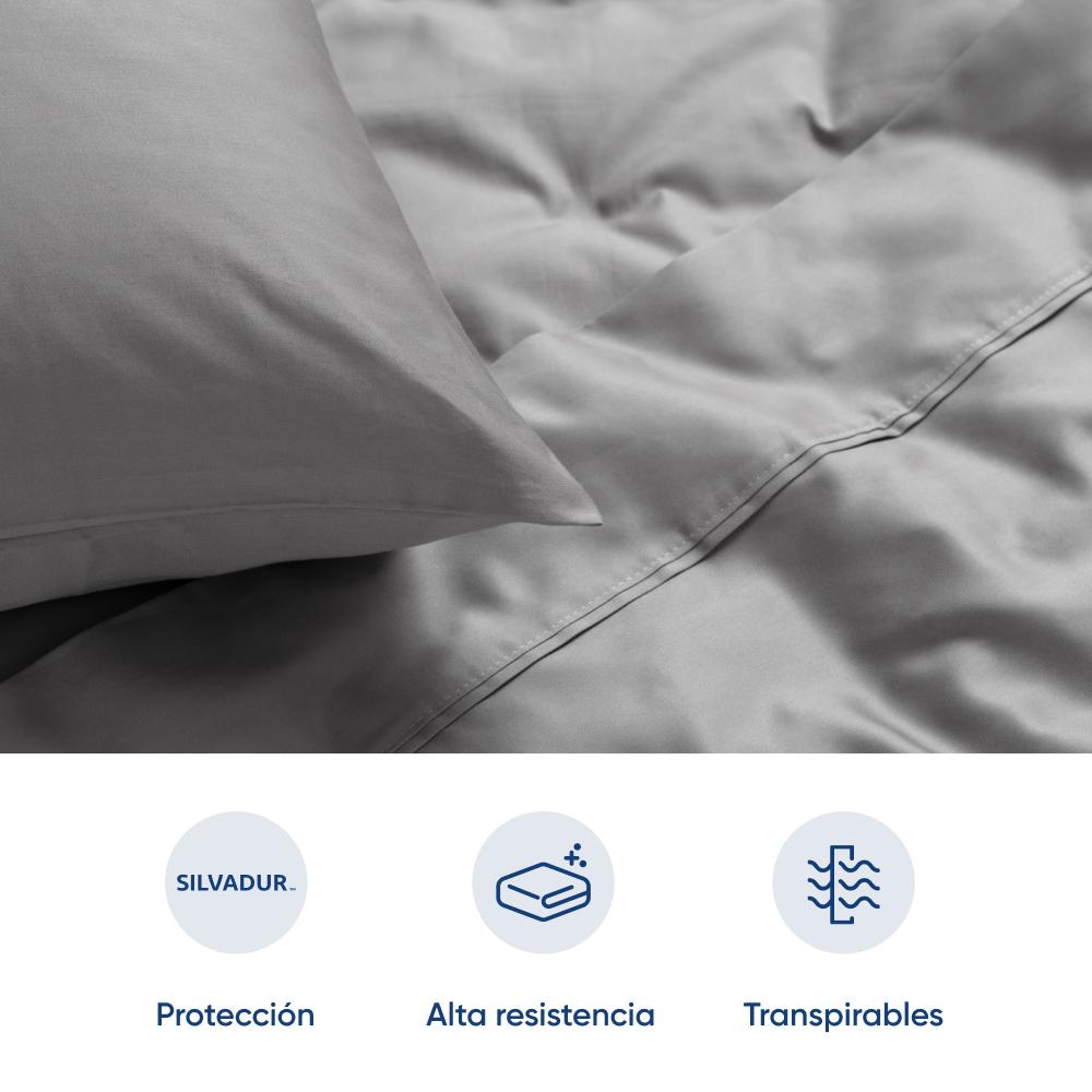 Foto 3 | Juego De Sábanas De Algodón Tipo Satín Luuna, Queen Size, 1 Juego De 4 Piezas