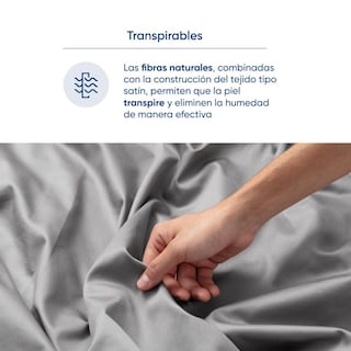 Foto 6 | Juego De Sábanas De Algodón Tipo Satín Luuna, Queen Size, 1 Juego De 4 Piezas
