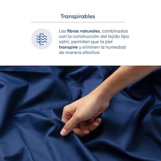 Foto 6 | Juego De Sábanas De Algodón Tipo Satín Luuna, Matrimonial, 1 Juego De 4 Piezas