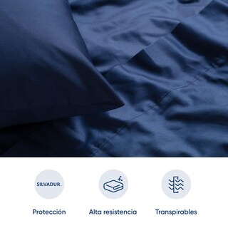 Foto 3 | Juego De Sábanas De Algodón Tipo Satín Luuna, Queen Size, 1 Juego De 4 Piezas
