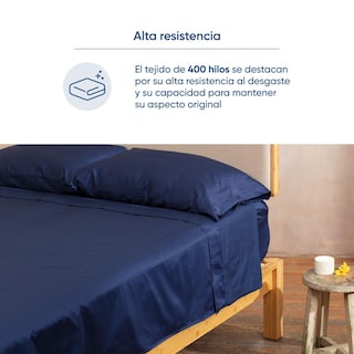 Foto 5 | Juego De Sábanas De Algodón Tipo Satín Luuna, Queen Size, 1 Juego De 4 Piezas