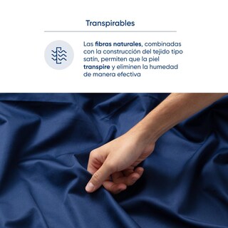 Foto 6 | Juego De Sábanas De Algodón Tipo Satín Luuna, Queen Size, 1 Juego De 4 Piezas