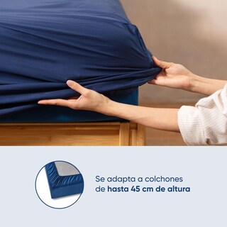 Foto 7 | Juego De Sábanas De Algodón Tipo Satín Luuna, Queen Size, 1 Juego De 4 Piezas