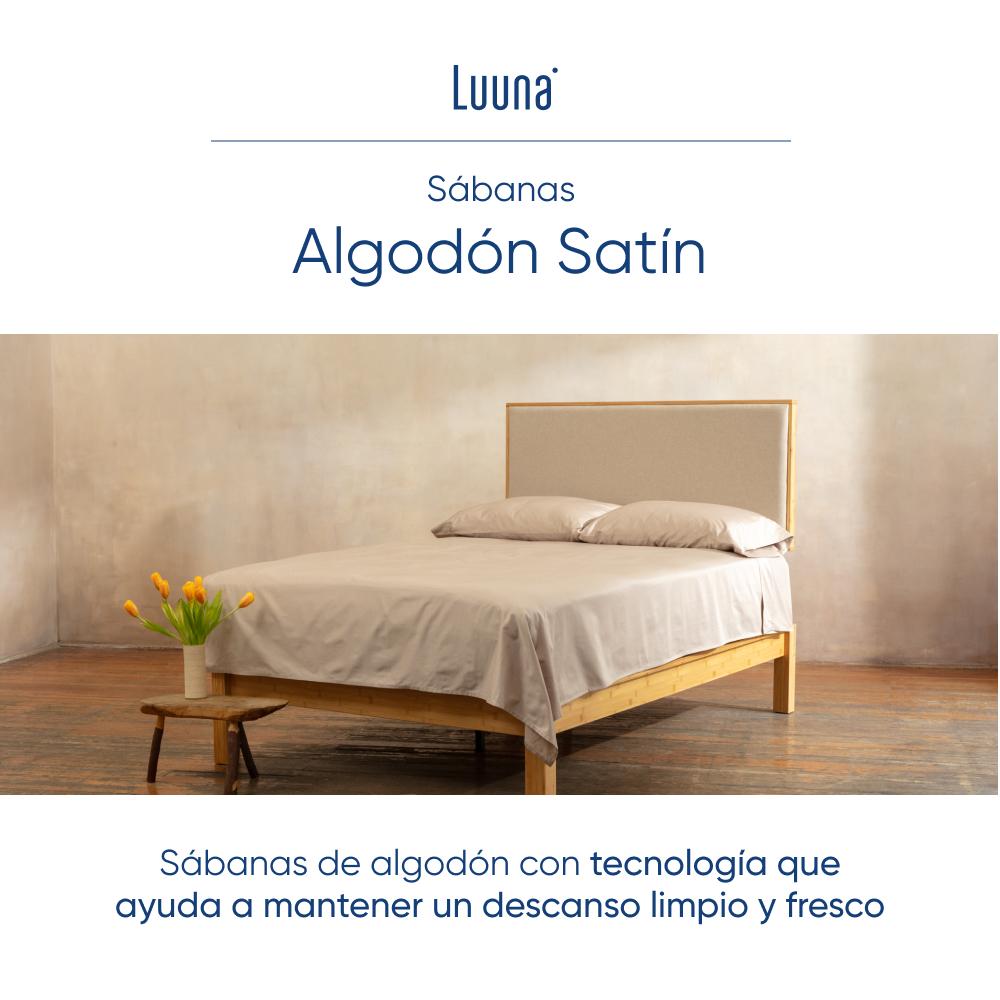 Foto 2 | Juego De Sábanas De Algodón Tipo Satín Luuna, King Size, 1 Juego De 4 Piezas