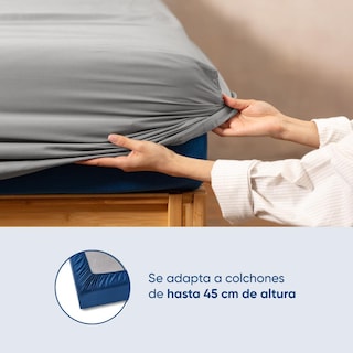 Foto 7 | Juego De Sábanas De Algodón Tipo Satín Luuna, King Size, 1 Juego De 4 Piezas