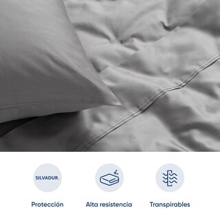 Foto 3 | Juego De Sábanas De Algodón Tipo Satín Luuna, Matrimonial, 1 Juego De 4 Piezas