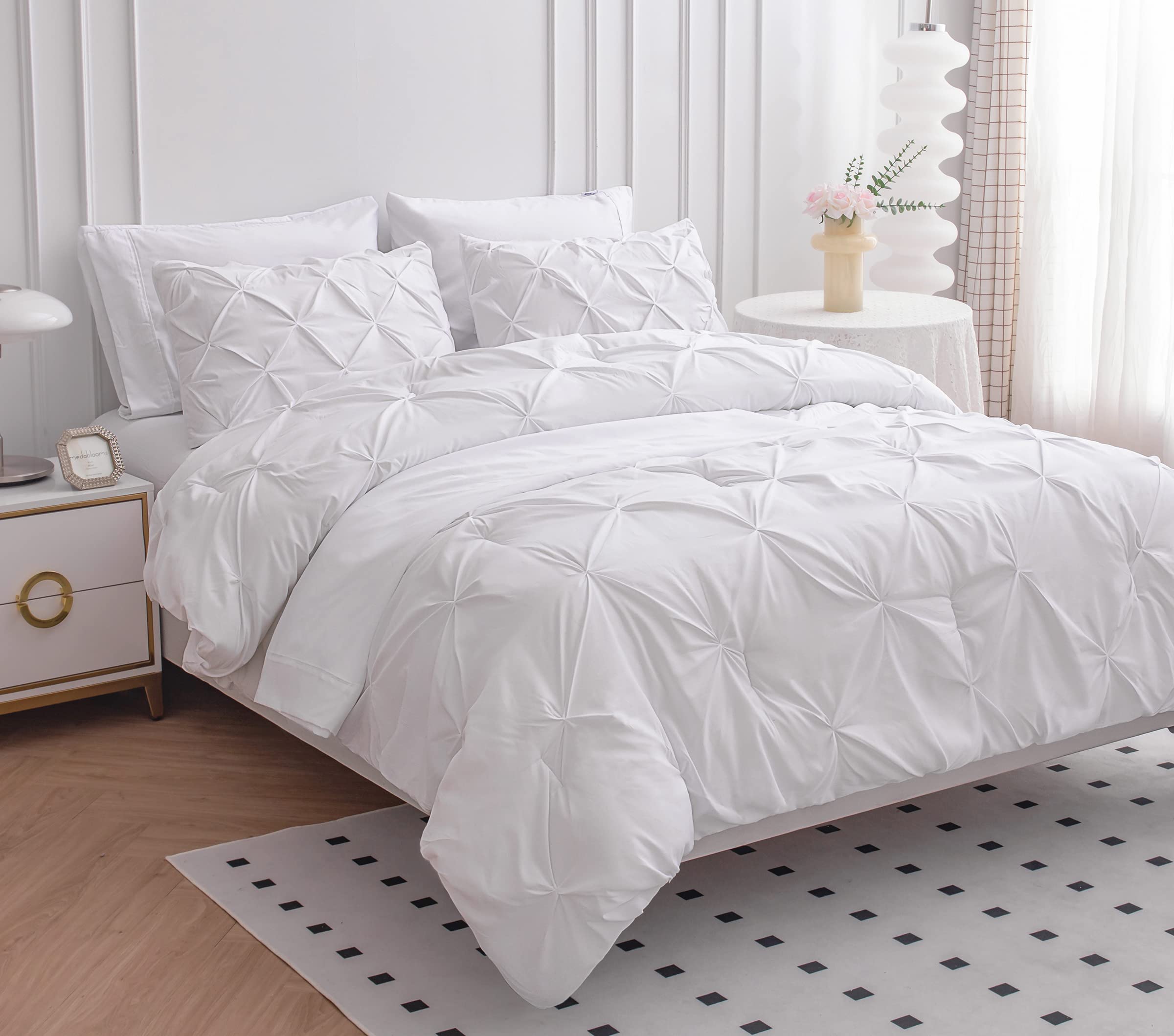 Foto 4 pulgar | Juego De Edredón Lane Linen, Tamaño Completo, Cama De 7 Piezas En Una Bolsa, Blanco - Venta Internacional.