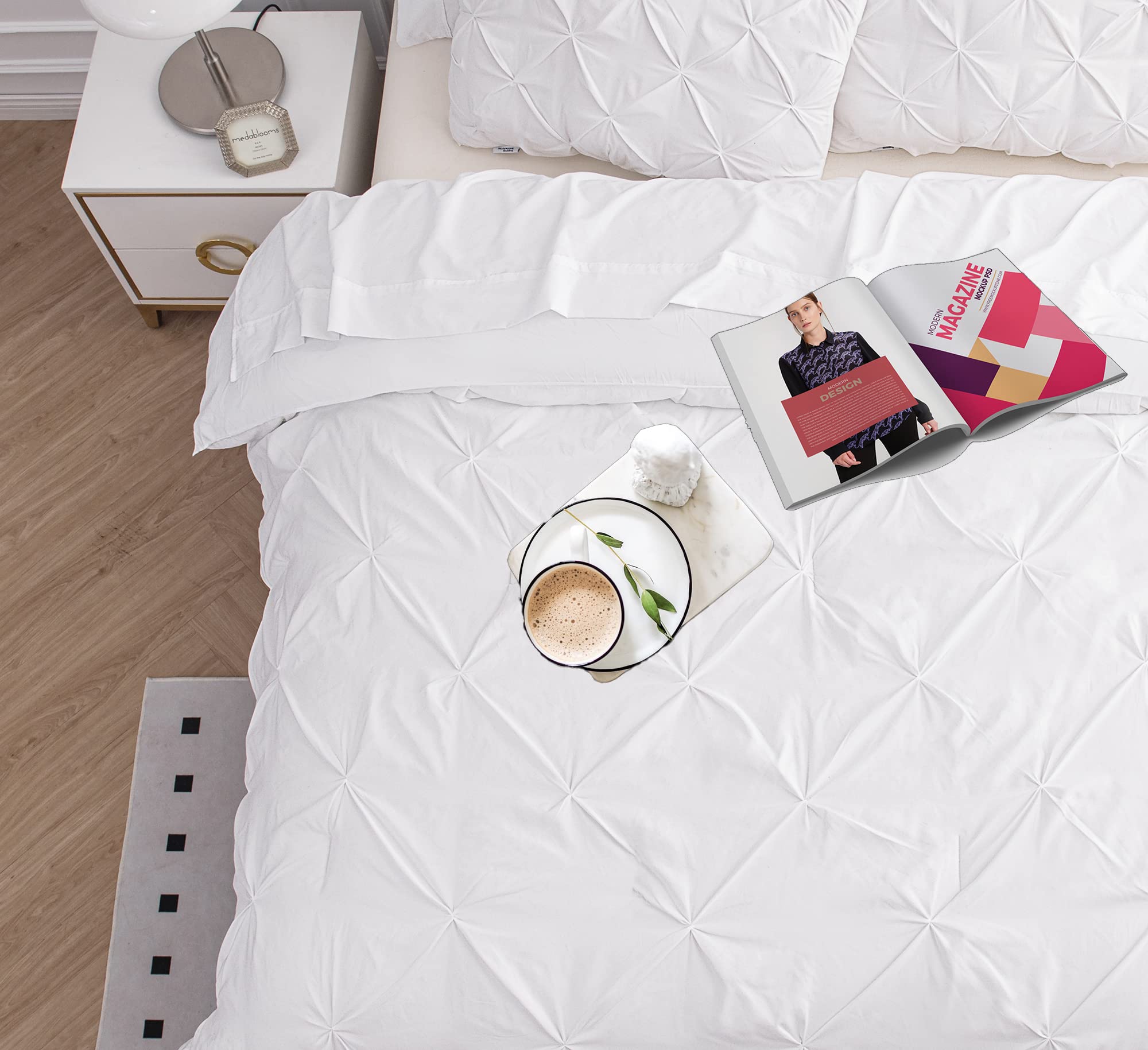 Foto 6 pulgar | Juego De Edredón Lane Linen, Tamaño Completo, Cama De 7 Piezas En Una Bolsa, Blanco - Venta Internacional.