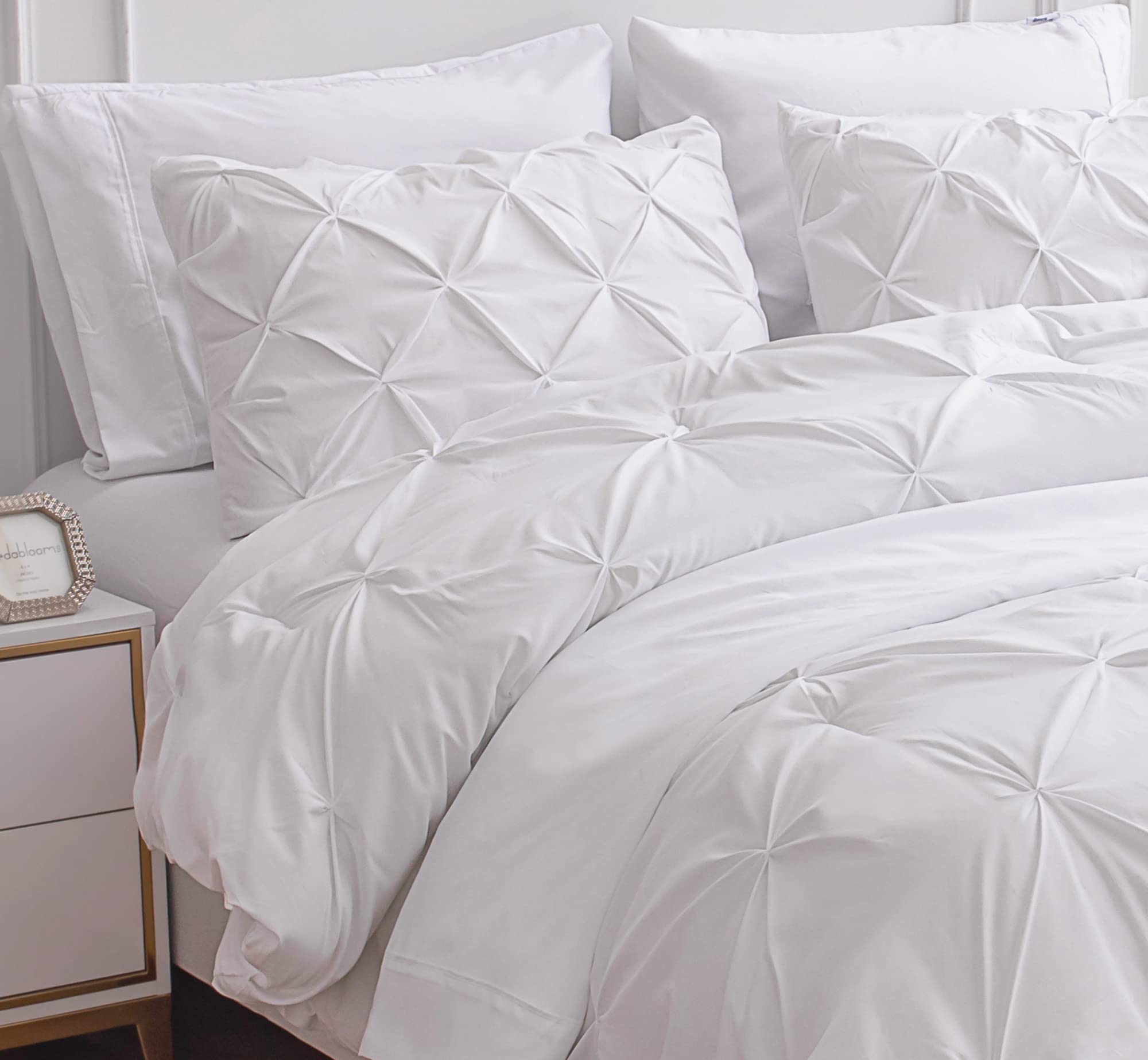 Foto 8 pulgar | Juego De Edredón Lane Linen, Tamaño Completo, Cama De 7 Piezas En Una Bolsa, Blanco - Venta Internacional.
