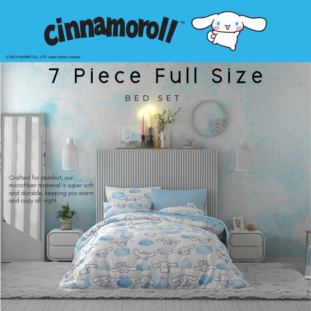 Foto 4 pulgar | Juego De Ropa De Cama Franco Cinnamoroll, Tamaño Completo, 7 Piezas - Venta Internacional.