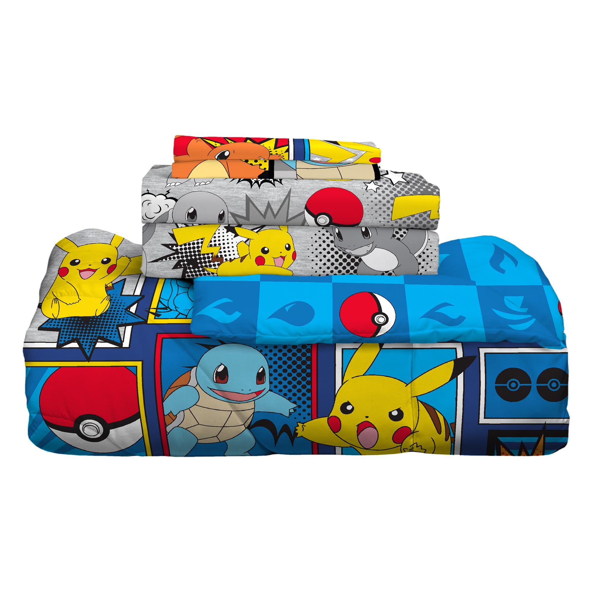 Foto 7 pulgar | Juego De Ropa De Cama Franco Pokemon Con Edredón Y Sábana, 7 Piezas, Tamaño Queen - Venta Internacional.