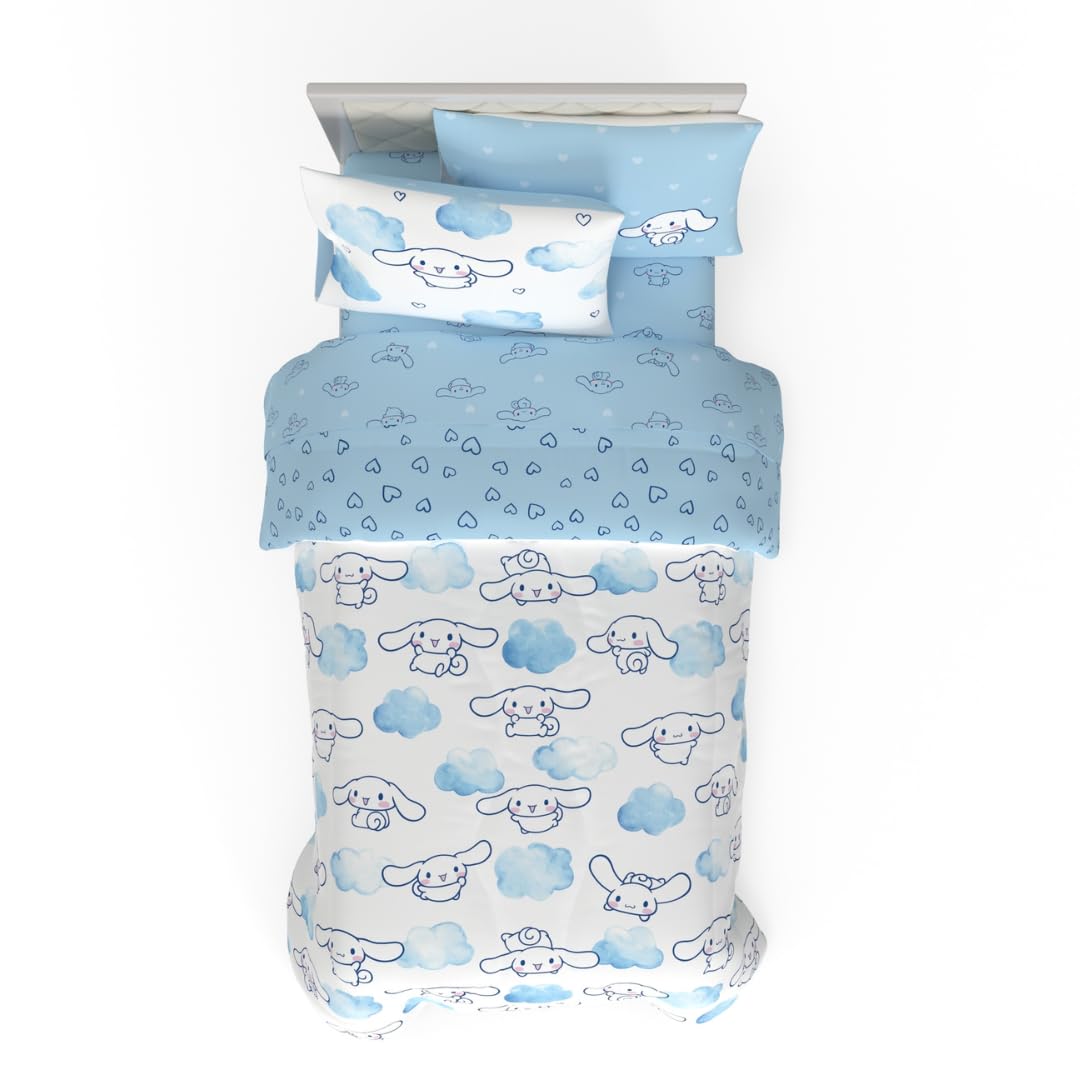 Juego De Ropa De Cama Franco Cinnamoroll, Edredón Doble, 5 Piezas - Venta Internacional.