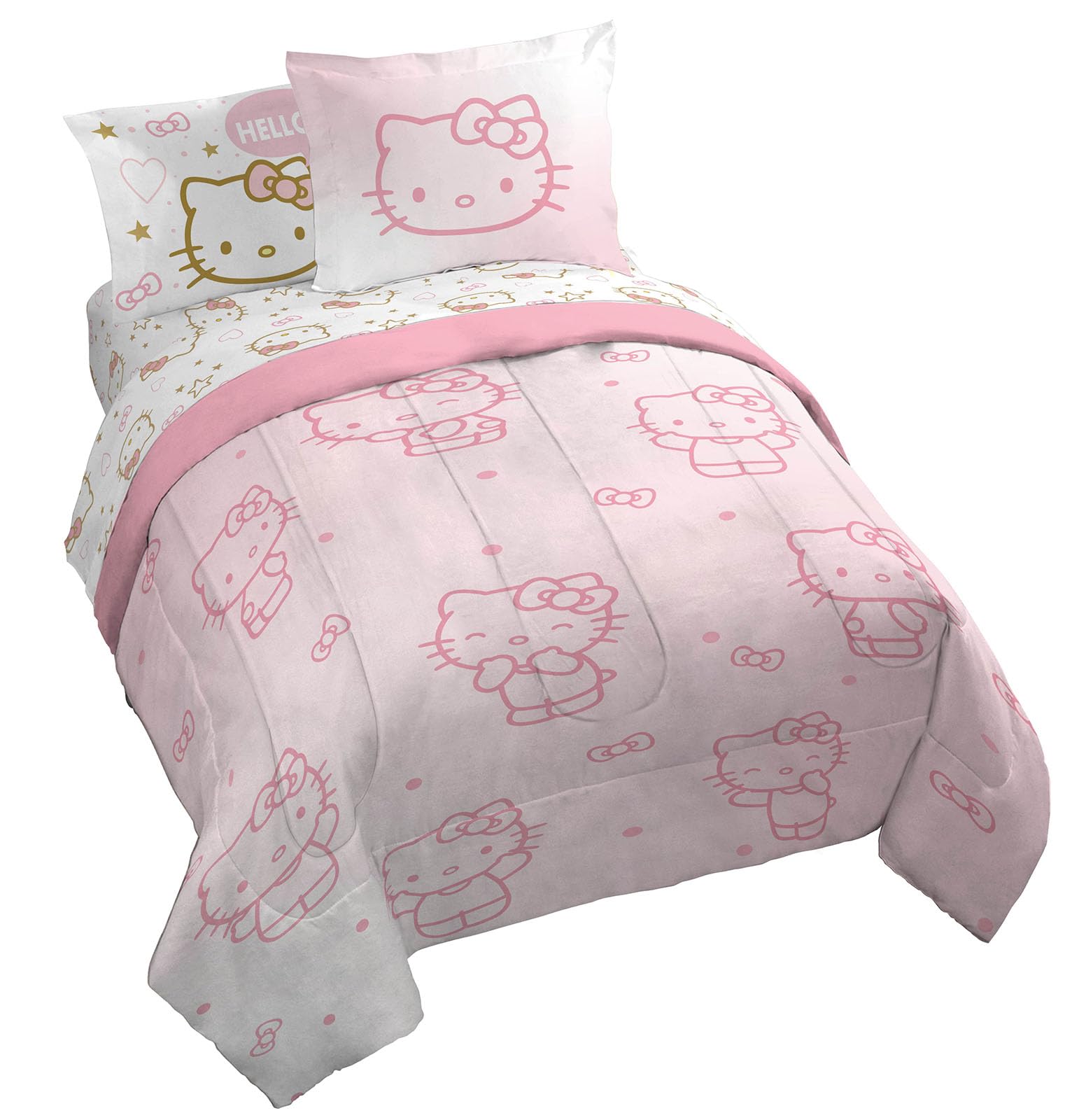 Set De Edredón Jay Franco Hello Kitty Queen, 7 Piezas - Venta Internacional.