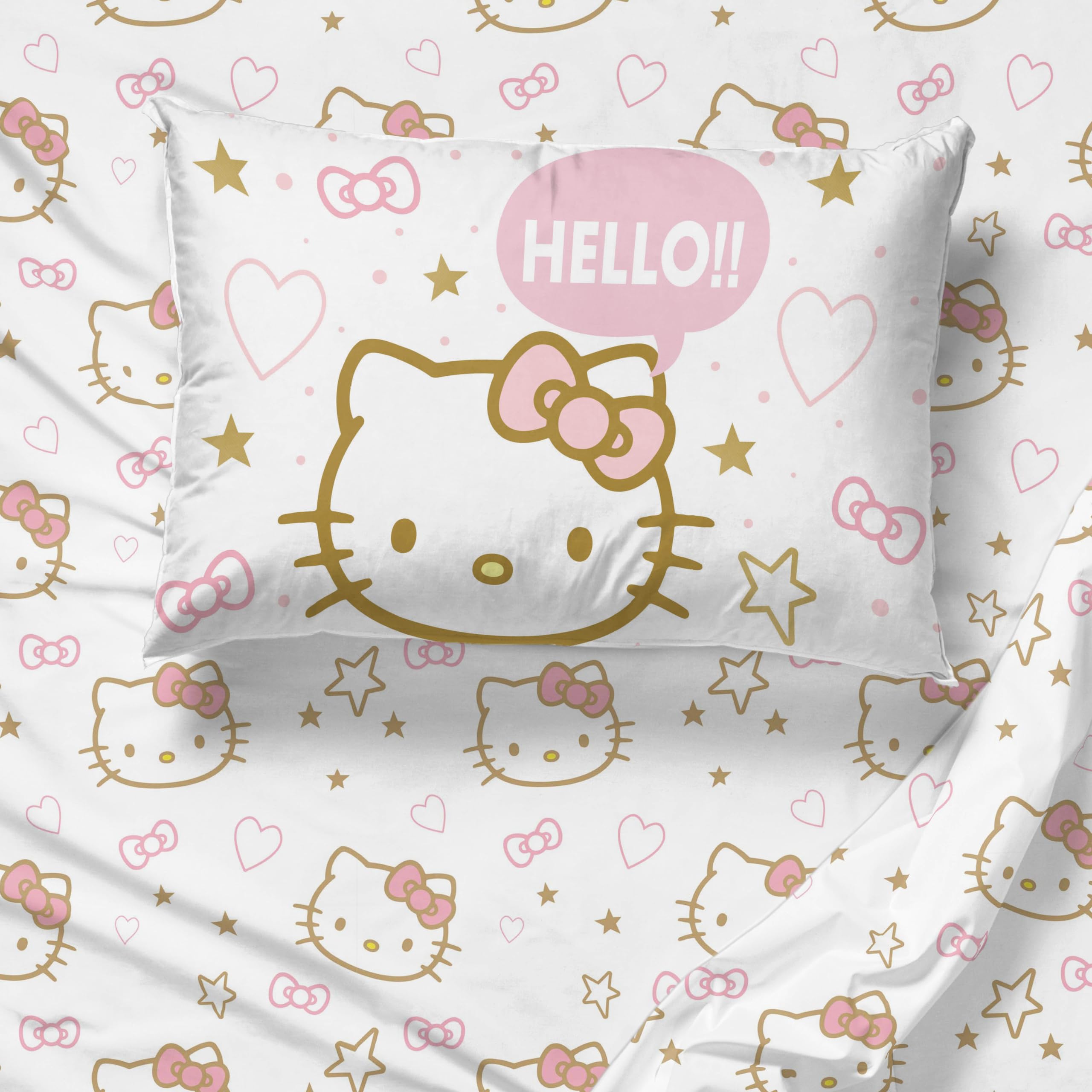 Foto 5 pulgar | Juego De Edredón Jay Franco Hello Kitty Twin, 5 Piezas - Venta Internacional.