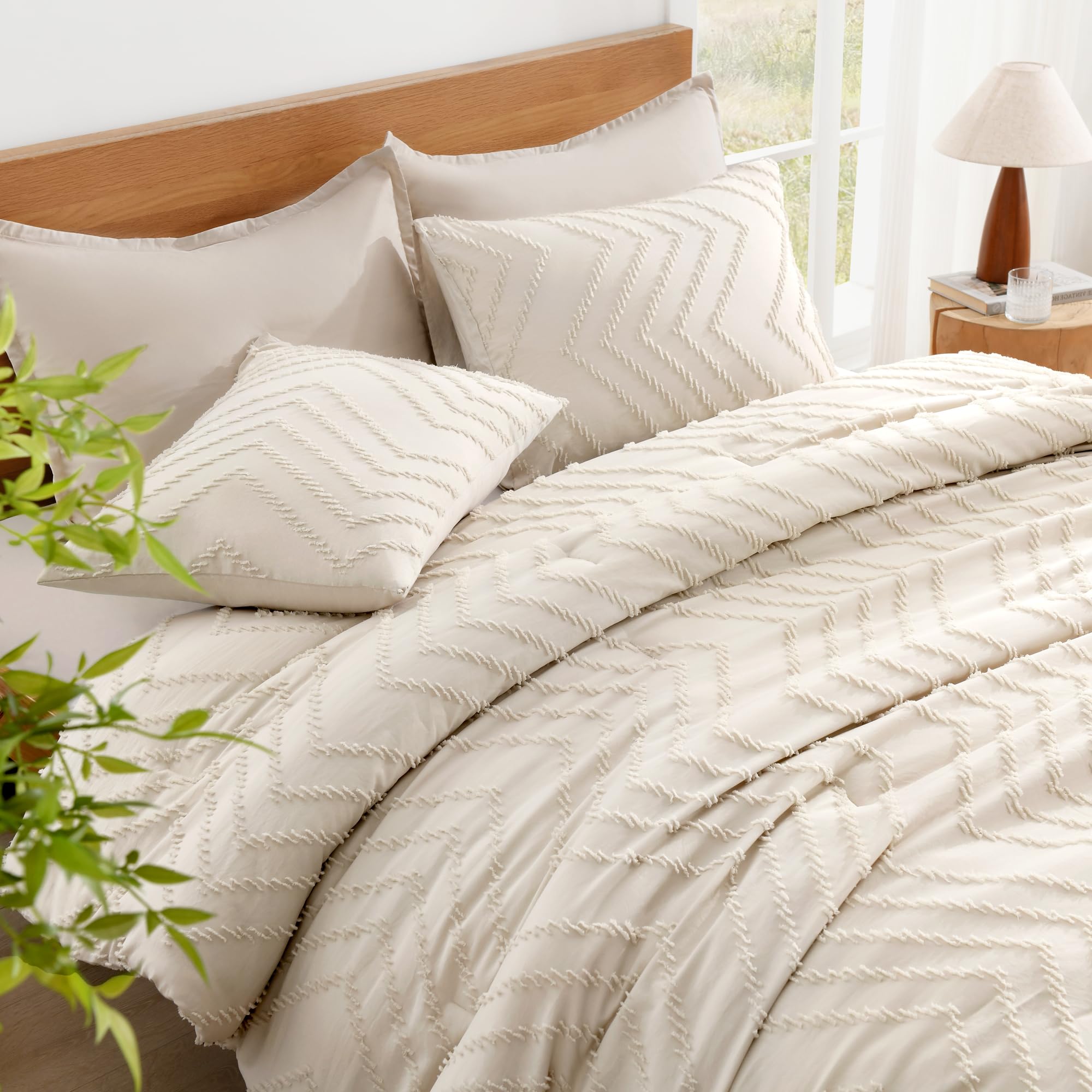 Foto 3 | Juego De Edredón Litanika Queen Beige Con 3 Piezas - Venta Internacional.