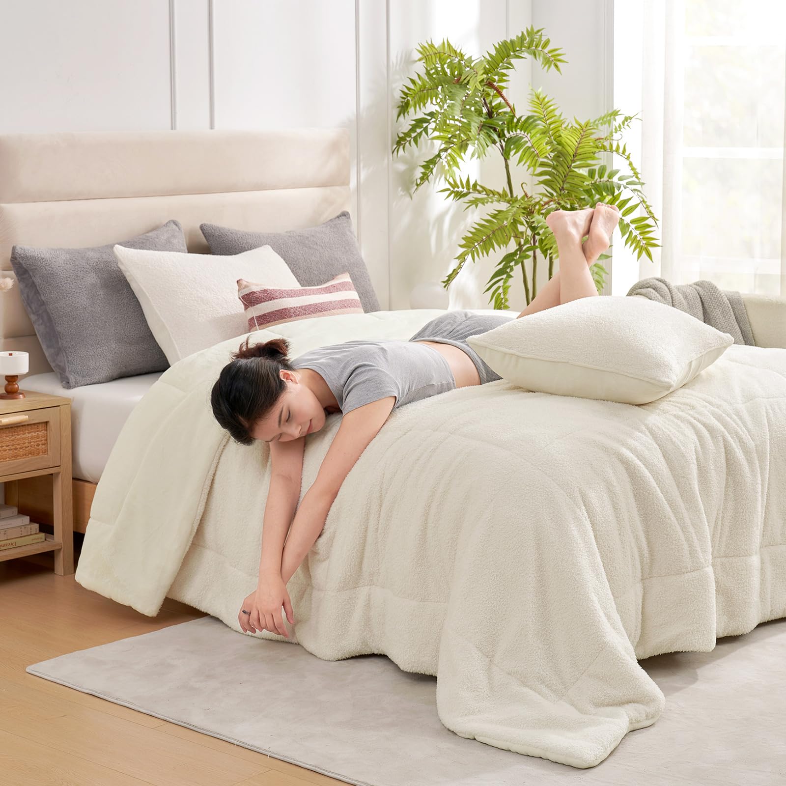 Foto 2 | Set De Edredón Snuggle Sac Ultra Soft Queen Ivory, 3 Piezas - Venta Internacional.