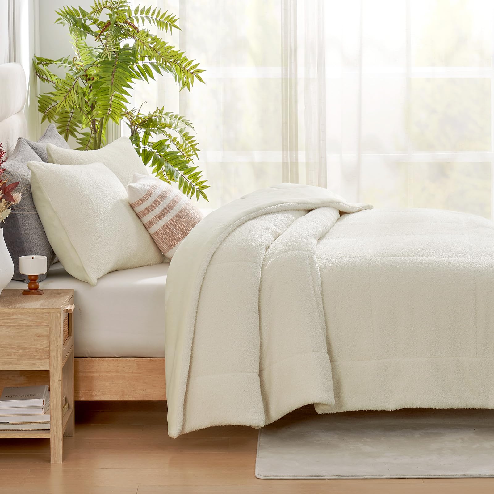 Foto 5 pulgar | Set De Edredón Snuggle Sac Ultra Soft Queen Ivory, 3 Piezas - Venta Internacional.