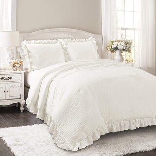 Foto 1 | Juego De Edredón Lush Decor Reyna Ruffle De 3 Piezas, Tamaño King, Color Blanco - Venta Internacional.